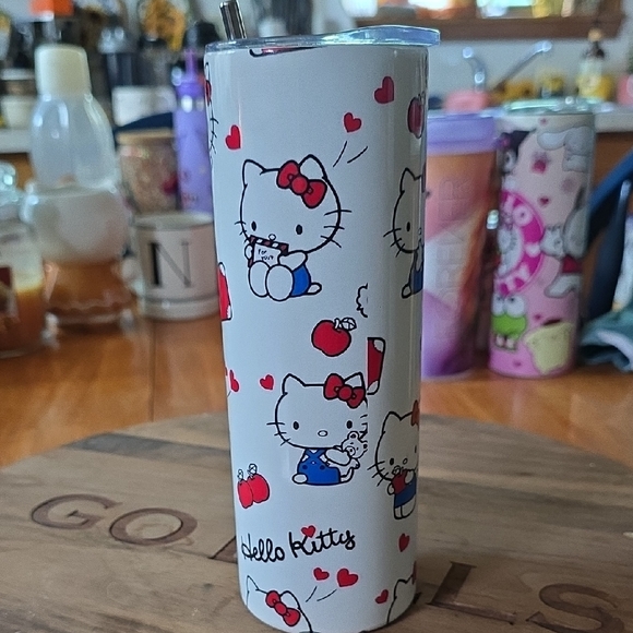 Hello Kitty Kitchen Hello Kitty White Tumbler With Red Hearts